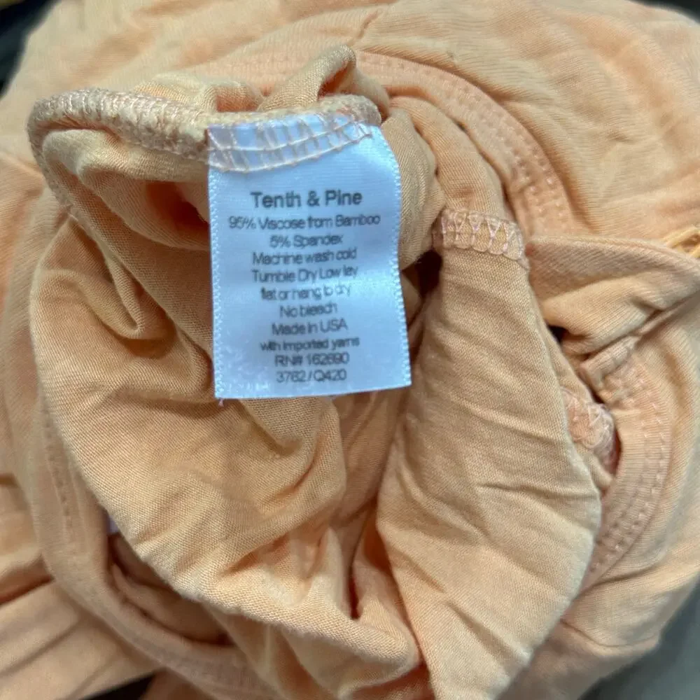 Tenth & Pine Orange Long Sleeve Zipper Footie Sleeper Size 12-24 Months Bamboo
